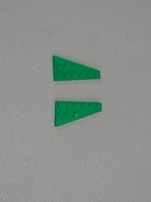 Lego Green Wedge Plates Left Right 54383 54384 1 of each - NEW Pieces