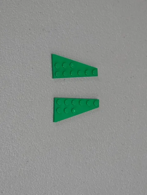 Lego Green Wedge Plates Left Right 54383 54384 1 of each - NEW Pieces
