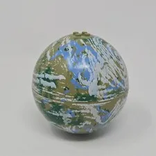 Lego Star Wars Cylinder Hemisphere Endor (98107pb03) Green Blue and White Planet