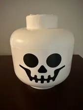 LEGO White Skull Face Storage Head