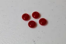(4) Lego 1x1 Round Plate - Transparent Red