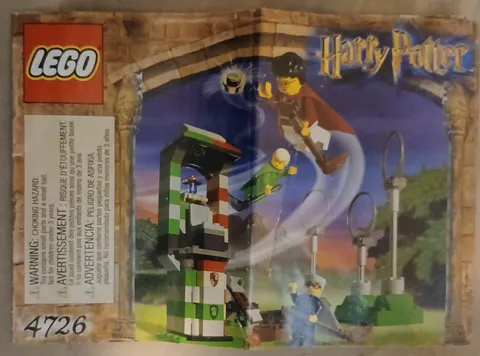 LEGO Harry Potter 4726 Quidditch Practice Instructions Manual Only