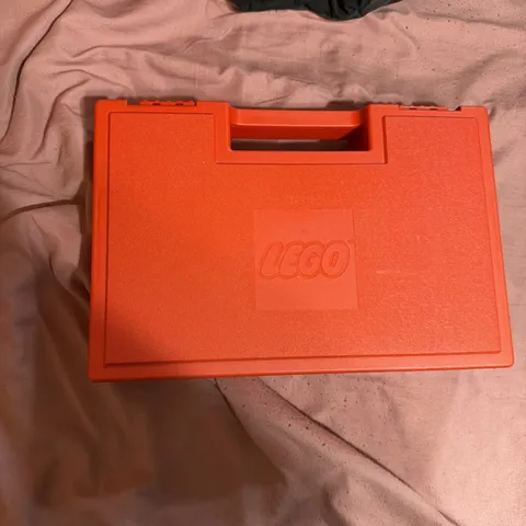 Vintage 1985 Lego Bin RED Plastic Storage Container Case Carry Box 11” X 7.5”