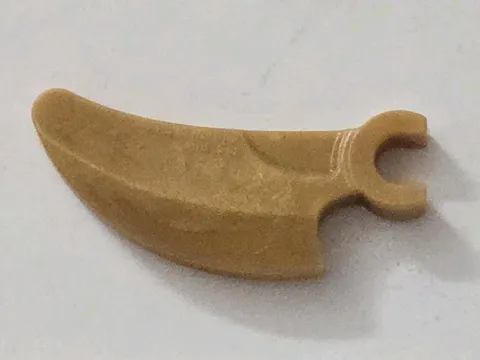 LEGO Parts - Pearl Gold Barb / Claw / Horn / Tooth with Clip - No 16770