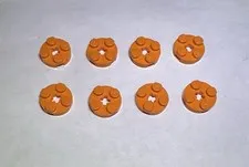 Lego Lot Of 8 Bright Orange 2x2 Round Plate Plates New City Part