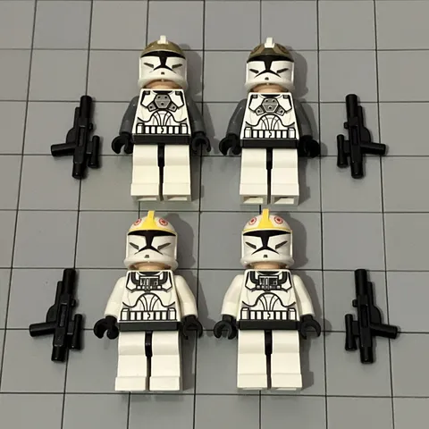 LEGO Star Wars Clone Trooper Gunner Minifigures Lot Of 4 E9 50