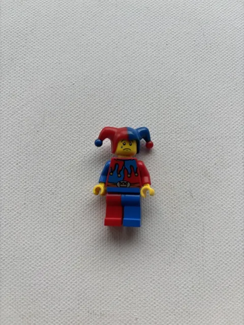 LEGO Castle Jester minifig RARE cas403, exclusive from Drawbridge Defense set