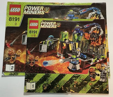 LEGO® Power Miners Lavatraz 2010 Instruction Manuals Set 8191 Books one and two
