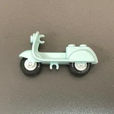 Lego Moped Scooter Motorcycle Wheels Mint Green Replacement Part Piece
