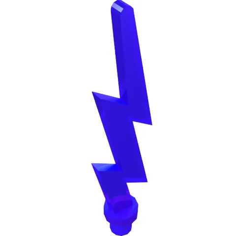 3x LEGO® Part 27256 - Wave Angular Single with Bar End (Lightning Bolt)
