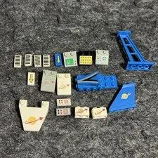 Lot of 19 Lego Classic Space Logo Lot of  Bricks and computers Vintage!