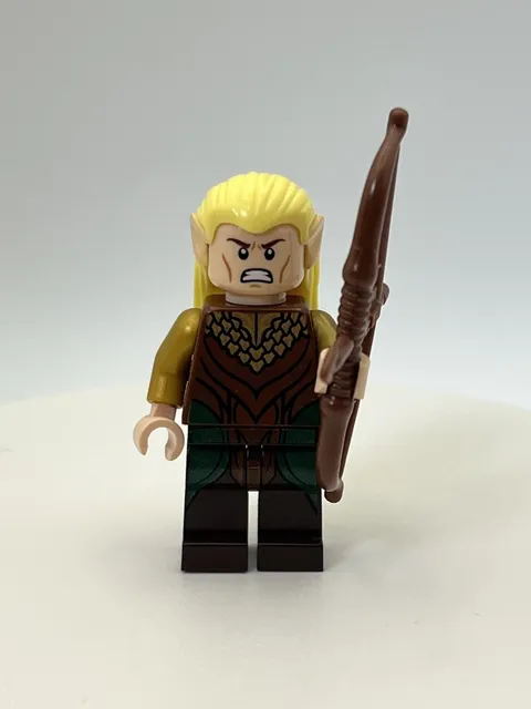 Lego Legolas Minifigure Brown & Gold Robe The Hobbit 79001 79017 lor035 D3
