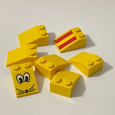 Lego 3298 Yellow Replacement Add-on Pieces Parts Lot of 7