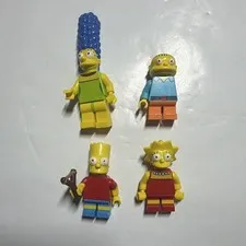 LEGO The Simpsons Minifigure Lot of 4 - Marge Ralph Bart Lisa w/ Slingshot