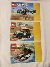 Lot of 3 Manuals Lego CREATOR Instruction Manuay Only 31037  paper booklet 