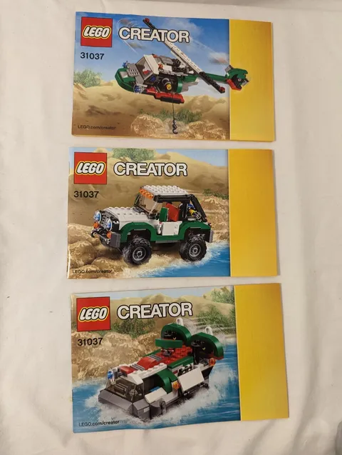 Lot of 3 Manuals Lego CREATOR Instruction Manuay Only 31037  paper booklet 