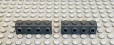 LEGO 2 Dark Bluish Gray 1x4 Brick With Studs On One Side