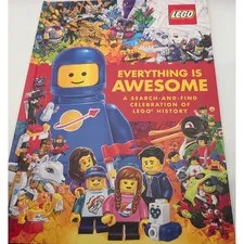 Lego Movie Everything is Awesome  Search & Find Lego History book Emmett LN
