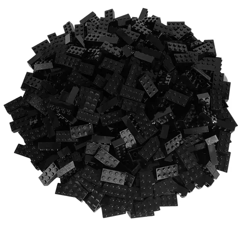 2x4 Bricks Building Blocks Black - 3001 NEW! Lot 50x