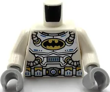 Lego New White Minifigure Torso Batman Logo Spacesuit Four Hoses Utility Belt