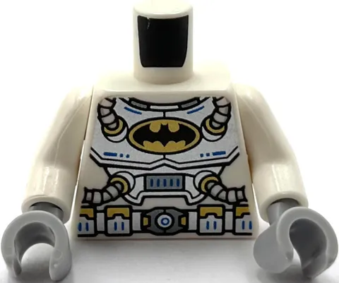 Lego New White Minifigure Torso Batman Logo Spacesuit Four Hoses Utility Belt