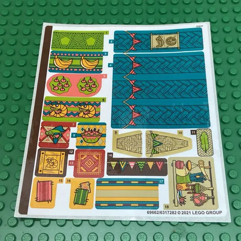 LEGO Sticker Sheet for Set 43185 Boun's Boat New Authentic Decals