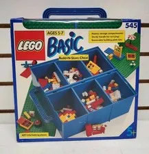 1991 Lego Build-N-Store Chest #545 - Brand New, Sealed Bags - Open Box *READ*
