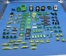 LEGO Bulk Lot GREEN 150+ Car Parts Pieces Hoods Steering Wheels Truck Seat
