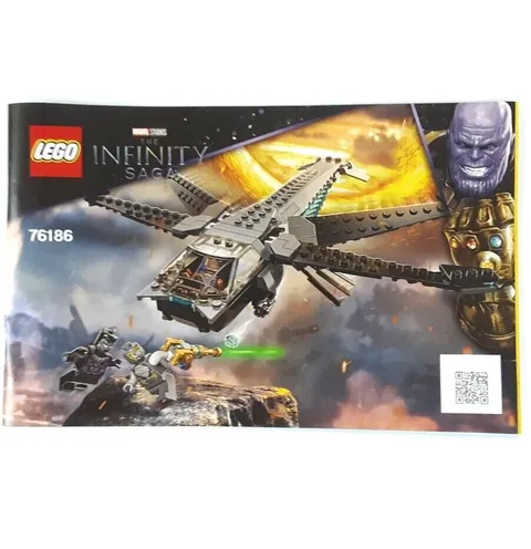 LEGO® Black Panther Dragon Flyer Instruction Manual Booklet for Set 76186 