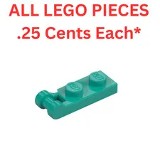 LEGO Plate 1x2 with End Bar Handle Dark Turquoise 60478 - Genuine LEGO Parts