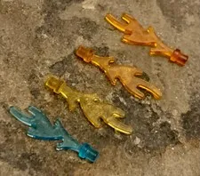 LEGO Fire Flames LOT OF 4 Trans Orange Plant Seaweed