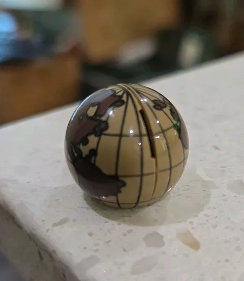 LEGO Globe Hemisphere 61287 Printed World Map Brown Tan Sphere Piece Genuine
