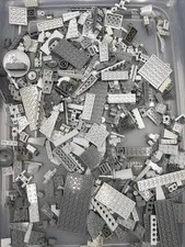 1 lb. Bulk Mixed Gray Legos - standard blocks and unique pieces (Lot R)