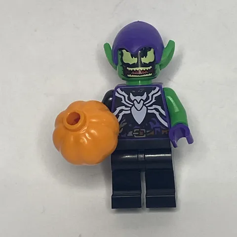 LEGO Marvel Venomised Green Goblin Minifigure W/ Pumpkin Spider Man Villain