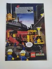 Rare Advertising Flyer Advertising Sheet LEGO City City Train 4564 4558 4554 1994