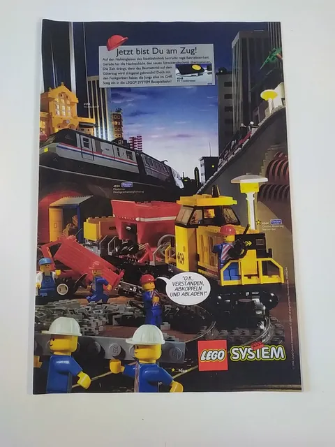 Rare Advertising Flyer Advertising Sheet LEGO City City Train 4564 4558 4554 1994