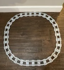 Lego Duplo Train Track Light Gray 16 Piece Lot 4 Straight 6377 & 12 Curved 6378