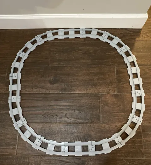 Lego Duplo Train Track Light Gray 16 Piece Lot 4 Straight 6377 & 12 Curved 6378