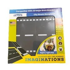 City Streets Baseplate 4 Pack Set by Slab Dream Lab Lego Major Brand Compatible