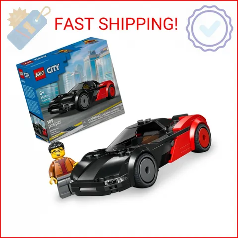 LEGO City EV Supercar Building Toy for Kids - Pretend Play Set for Boys & Girls,