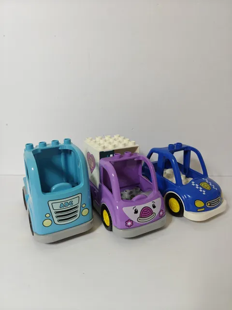 LEGO DUPLO Lot 3 Vehicles Blue Truck Police Car Ambulance Van Replacement Parts