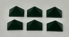 Lego x6 Dark Green Slope 45 2 x 1 Triple with Inside Bar Pieces Parts DGR
