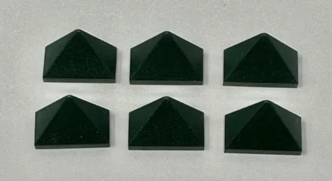 Lego x6 Dark Green Slope 45 2 x 1 Triple with Inside Bar Pieces Parts DGR