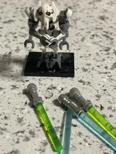 LEGO General Grievous Minifigure with 4 Lightsabers Star Wars Theme real Lego 