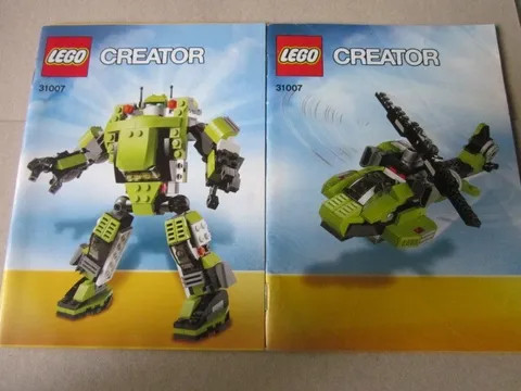 Lego Building Instructions Creator 31007 Parts 1 and 2, Part 1 and 2