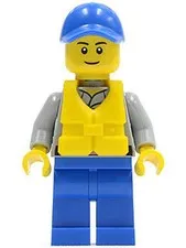 LEGO® Minifigure Town cty0424 Coast Guard City Crew Member Blue Cap w/Hole