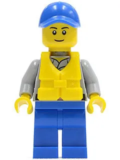 LEGO® Minifigure Town cty0424 Coast Guard City Crew Member Blue Cap w/Hole