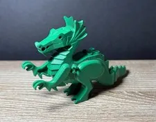 LEGO 6028 Castle Green Dragon Knight Red Posable Vintage Retired Minifigure