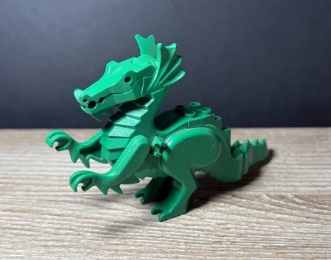 LEGO 6028 Castle Green Dragon Knight Red Posable Vintage Retired Minifigure
