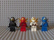 Lego Ninjago ZX Minifigure Lot Kai Zane Cole Jay Genuine Excellent Armor Swords